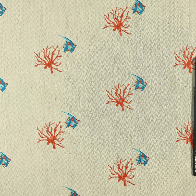 Aqua Marine Beige Upholstery Fabric