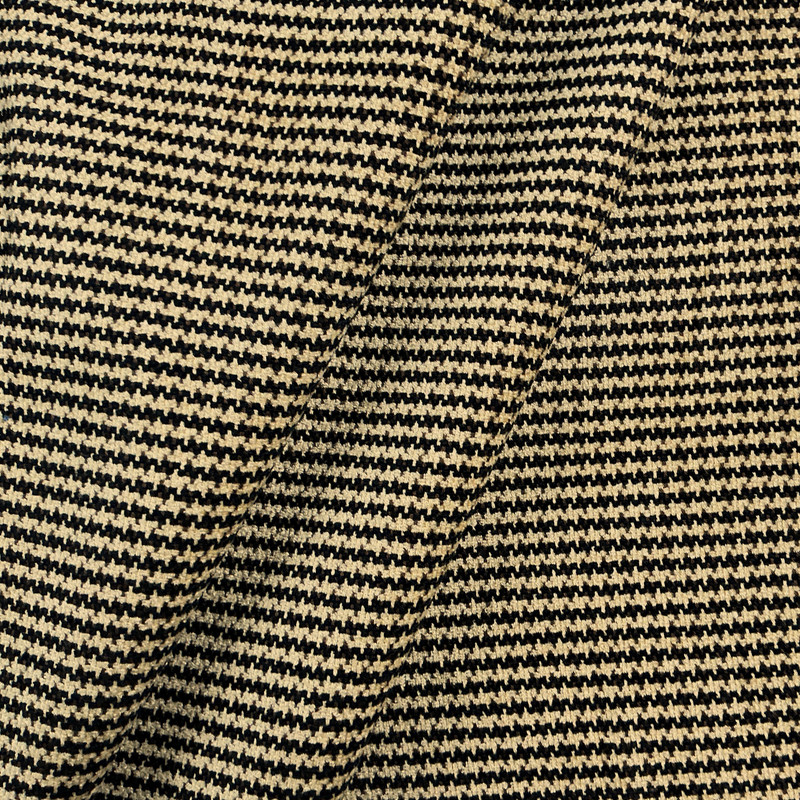 Artemis in Black | Chenille Upholstery Fabric | Houndstooth Plaid in Brown, Beige, and Black | Heavyweight | Ralph Lauren | By the Yard