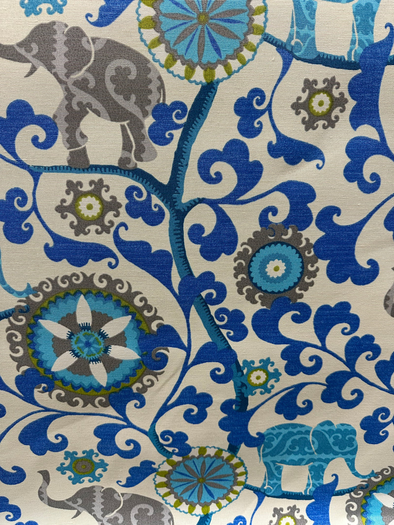Menagerie Sapphire Outdoor Upholstery/Drapery Fabric by P. Kaufman