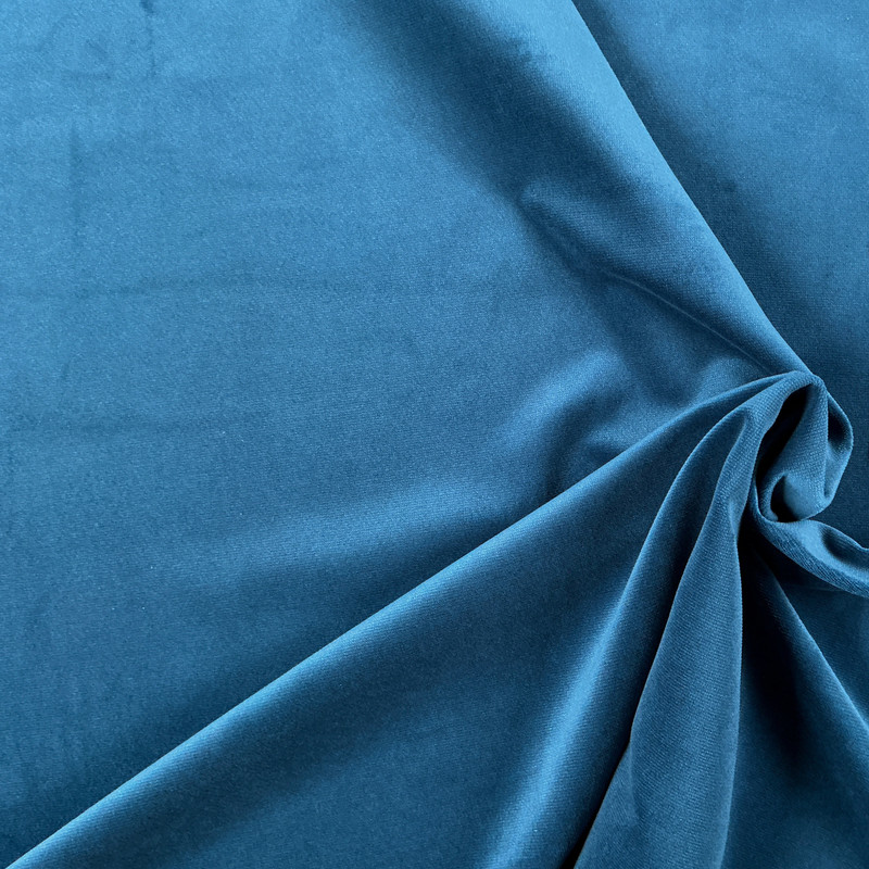 Imperial in Bluebird | Velvet Upholstery Fabric | Solid Blue | P. Kaufmann | Heavyweight | 54" Wide | By the Yard