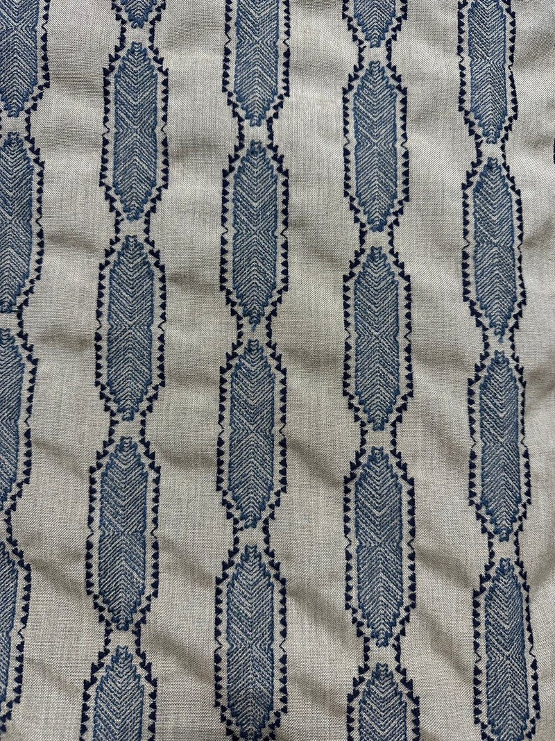 Mustang Stripe Denim Outdoor Fabric by Sunbrella
