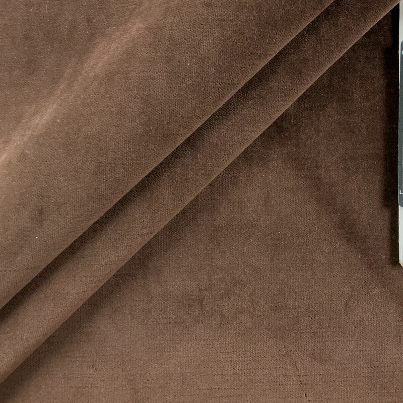 Cannes in Dark Chocolate | Velvet Upholstery Fabric | Striated Velvet in Dk Brown | Heavyweight | JB Martin |  54" Wide | By the Yard