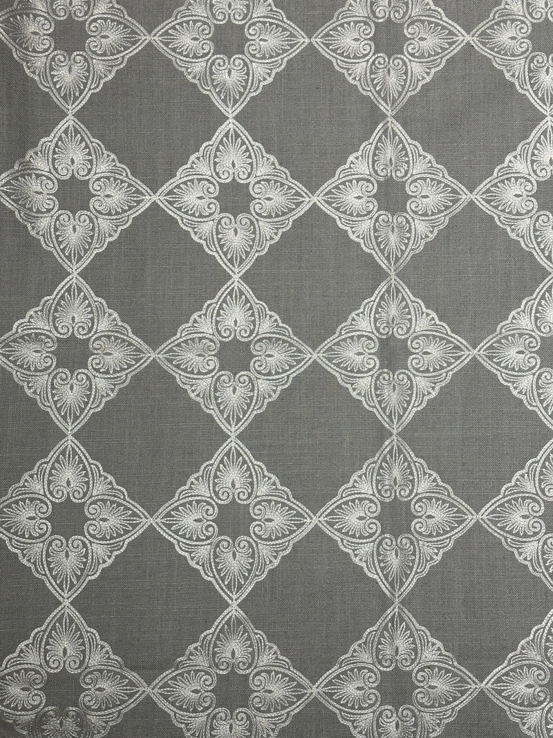 Lewis Silver Upholstery/Drapery Fabric by Millcreek/Swavelle