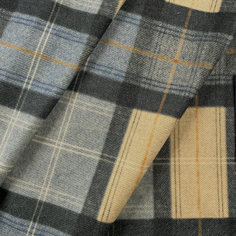 Darvel in Color 18 | Upholstery Fabric | Checks / Plaids and Tartan in Tan, Black, Beige, Blue, Gray and Gold | 54 Inch Wide | Medium Weight Fabric | 86% Polyester / 14% Cotton | Rioma | By The Yard