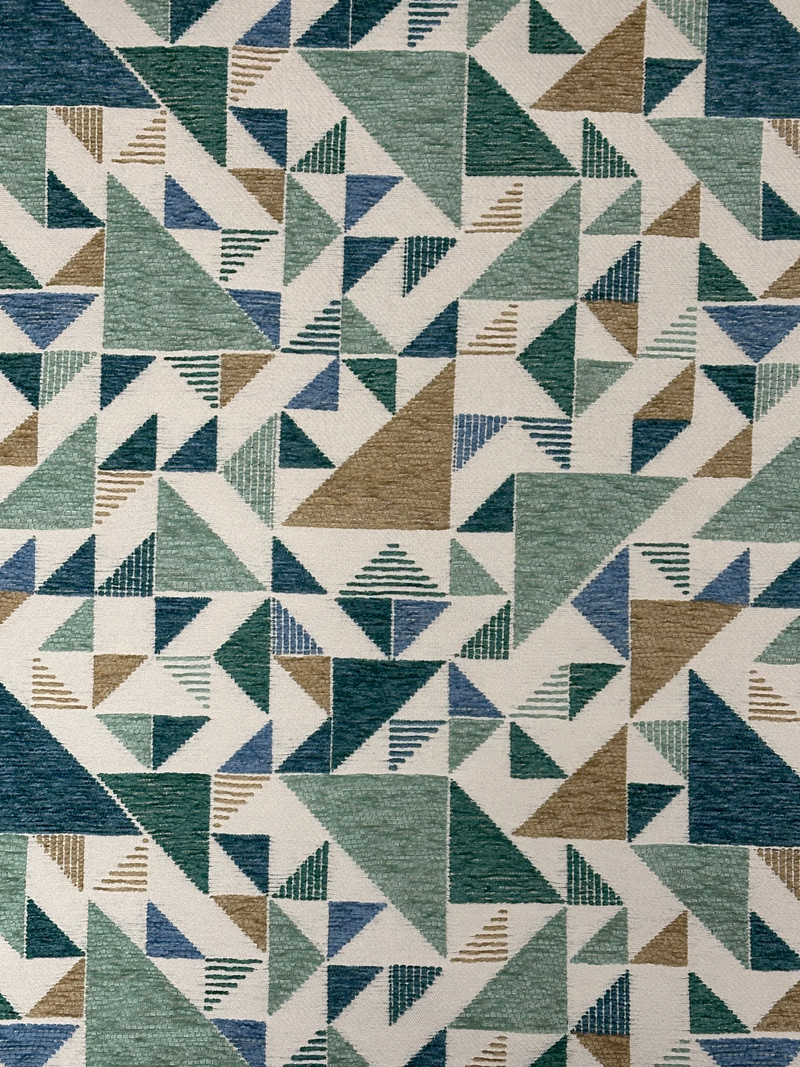Isosceles Cyan Upholstery/Drapery Fabric by P. Kaufmann