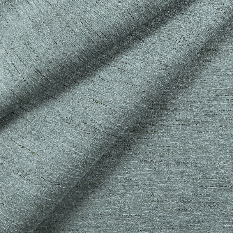 Performance Sutton in Ice | Chenille Upholstery Fabric | Striated Slub in Light Blue with White, Green, and Taupe | 54" Wide | Golding Fabrics | Heavy Weight | By The Yard