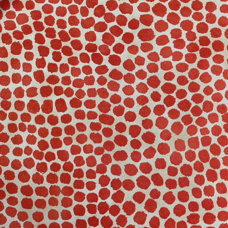 Puff Dotty Coral Upholstery Fabric by P. Kaufmann