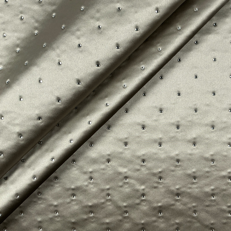 Glitzy Truffle Drapery Fabric by Covington