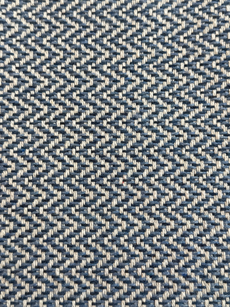 Big Chevron Denim Outdoor Upholstery Fabric by Sunbrella