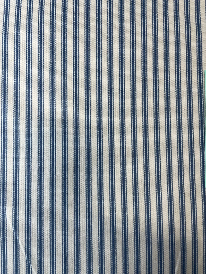 Timeless Ticking Blue Upholstery/Drapery Fabric by Waverly