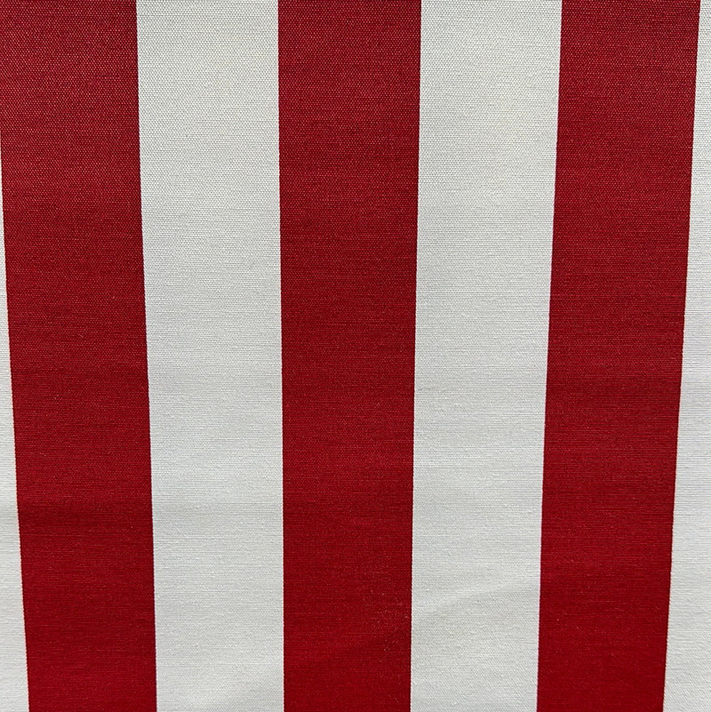 Canopy Stripe Cherry Outdoor Upholstery/Drapery Fabric by P. Kaufman