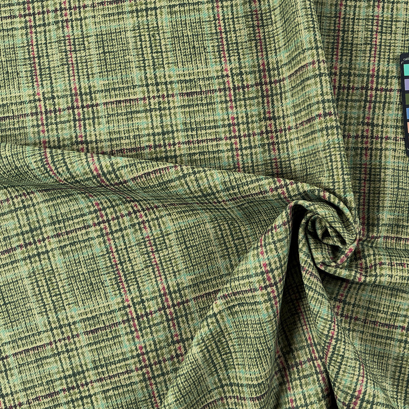 Angus 08 | Upholstery Fabric | Checks / Plaids in Blue, Green and Pink | 54 Inch Wide | Medium Weight Fabric | 86% Polyester / 14% Cotton | By The Yard