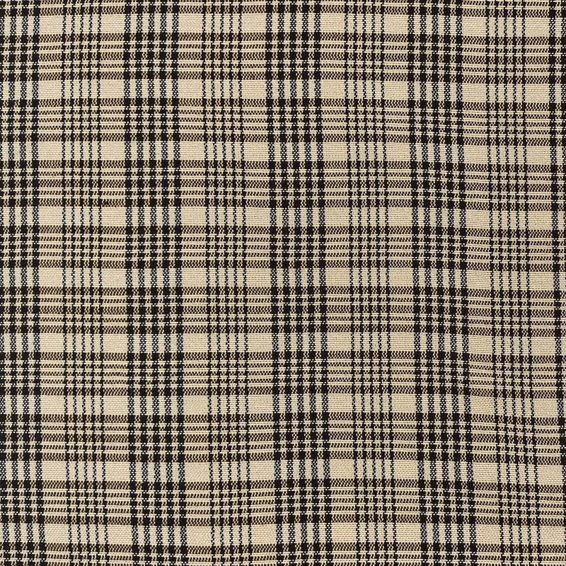 HEAVY PLAID POLY BLACK & TAN