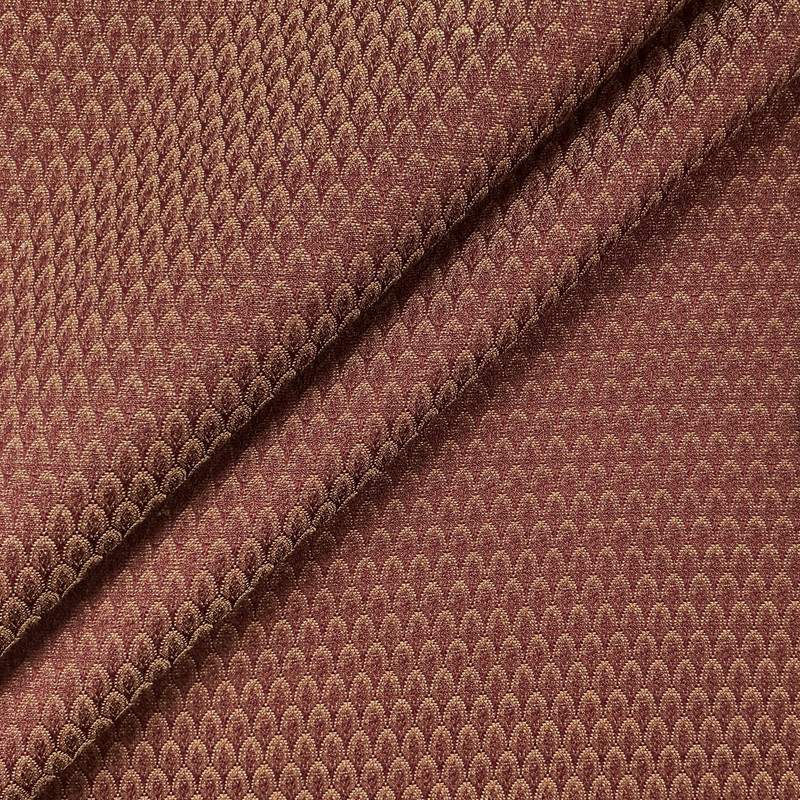 LOOSE CHANGE in BURGUNDY | Upholstery Fabric | Red and Tan | 54 Inch Wide | Medium Weight | 100% Polyester | By The Yard