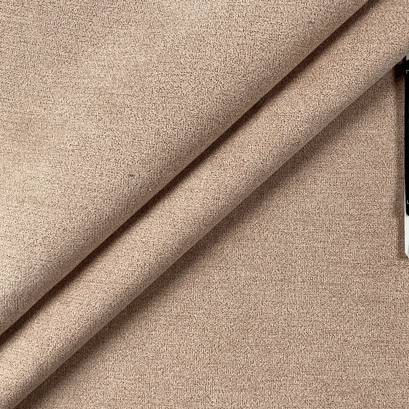 Rizzo in Salmon | Velvet Upholstery Fabric | Microfiber Velvet in Speckled Light Peach / Tan | Heavyweight | 54" Wide | By the Yard