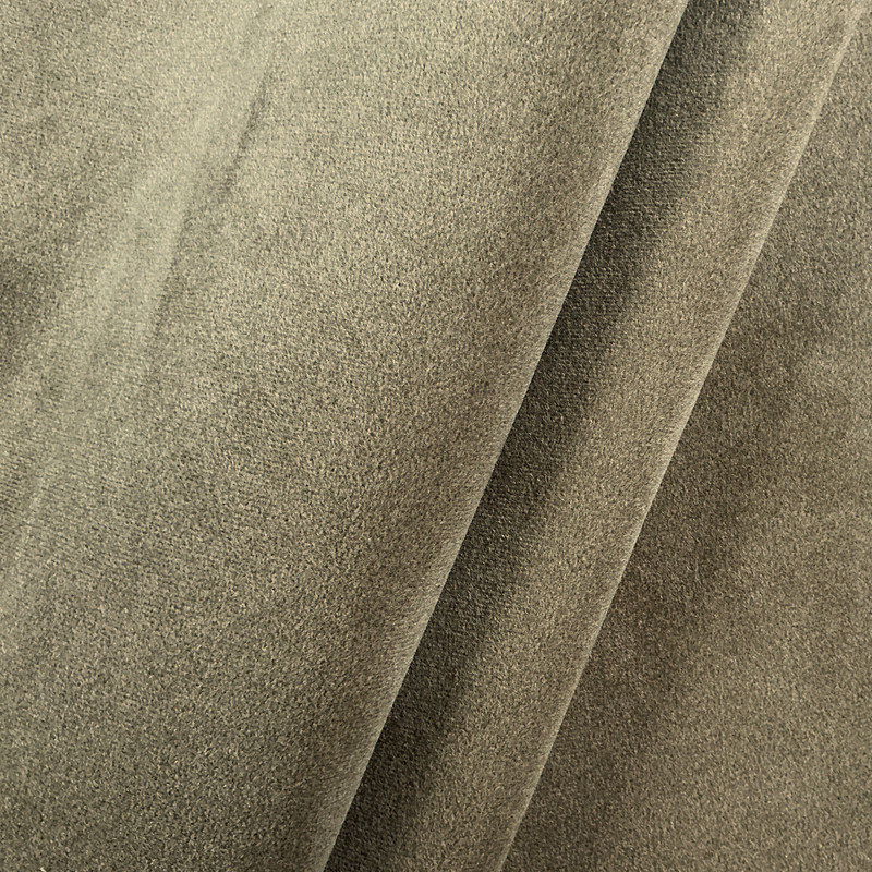 Geordie in Driftwood | Velvet Upholstery Fabric | Heathered Taupe | Heavyweight | 54" Wide | By the Yard