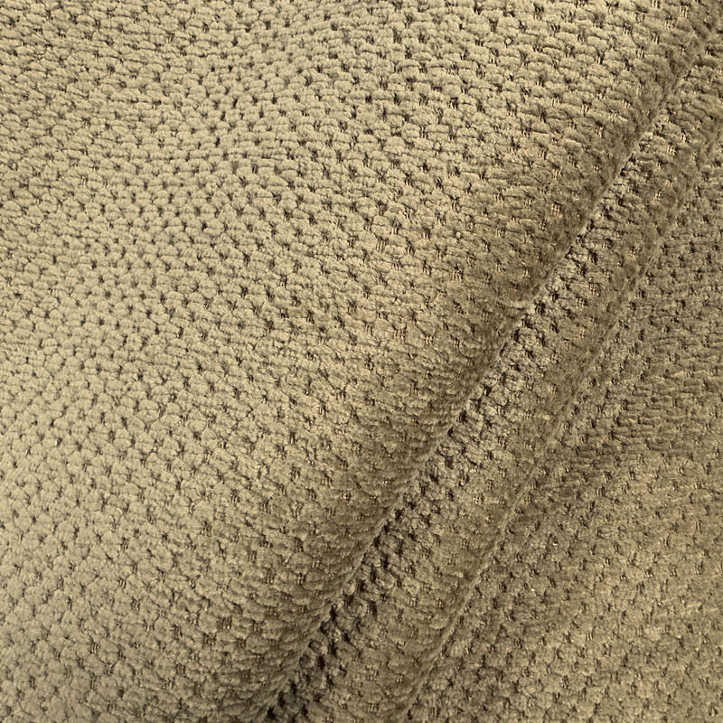 Emerson in Stone | Chenille Upholstery Fabric | Solid Tan Pebbled Texture | 54" Wide | Heavy Weight | By The Yard