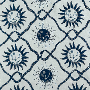 Sol Emb Bluebell Upholstery/Drapery Fabric by P. Kaufmann