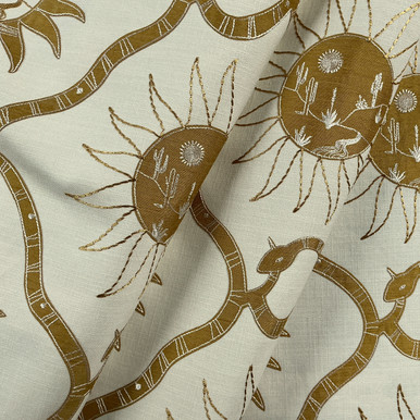 Sol Emb. Coal Upholstery/Drapery Fabric by P. Kaufmann