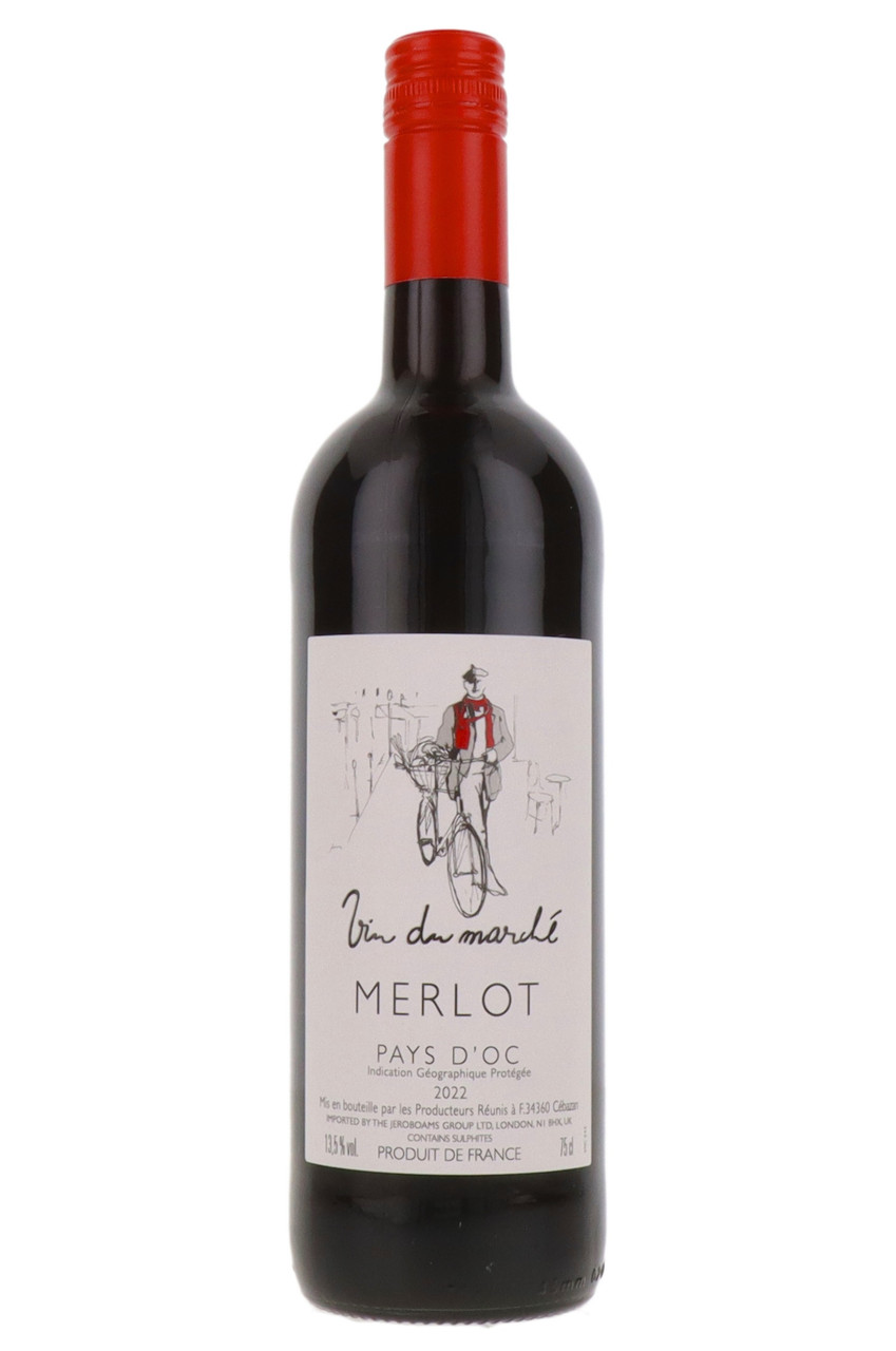 Marché France, 2022 du D\'Oc Pays Merlot, Vin IGP,