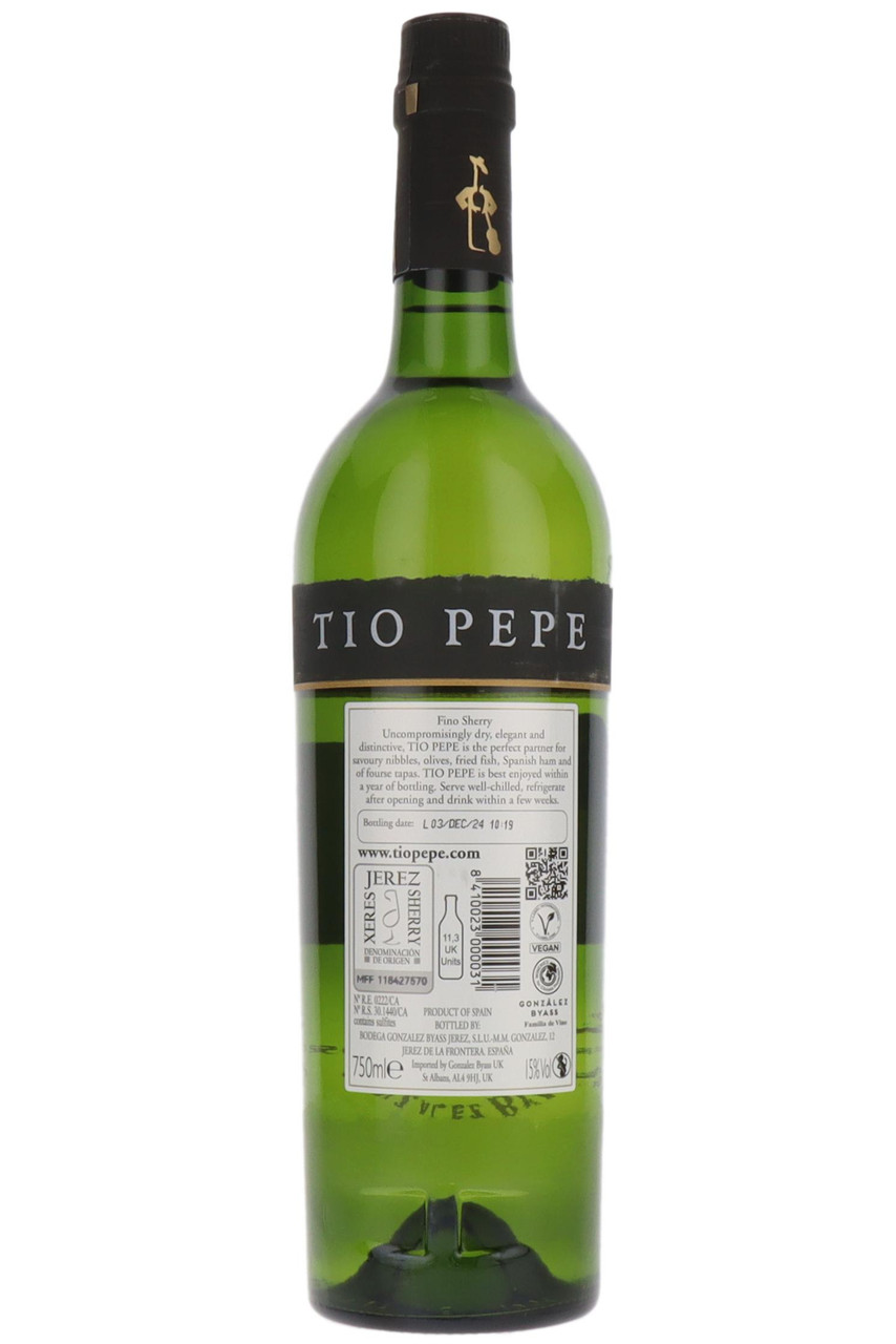 Tio Pepe Muy Seco Fino Sherry, Gonzalez Byass, Jerez, Southern Spain
