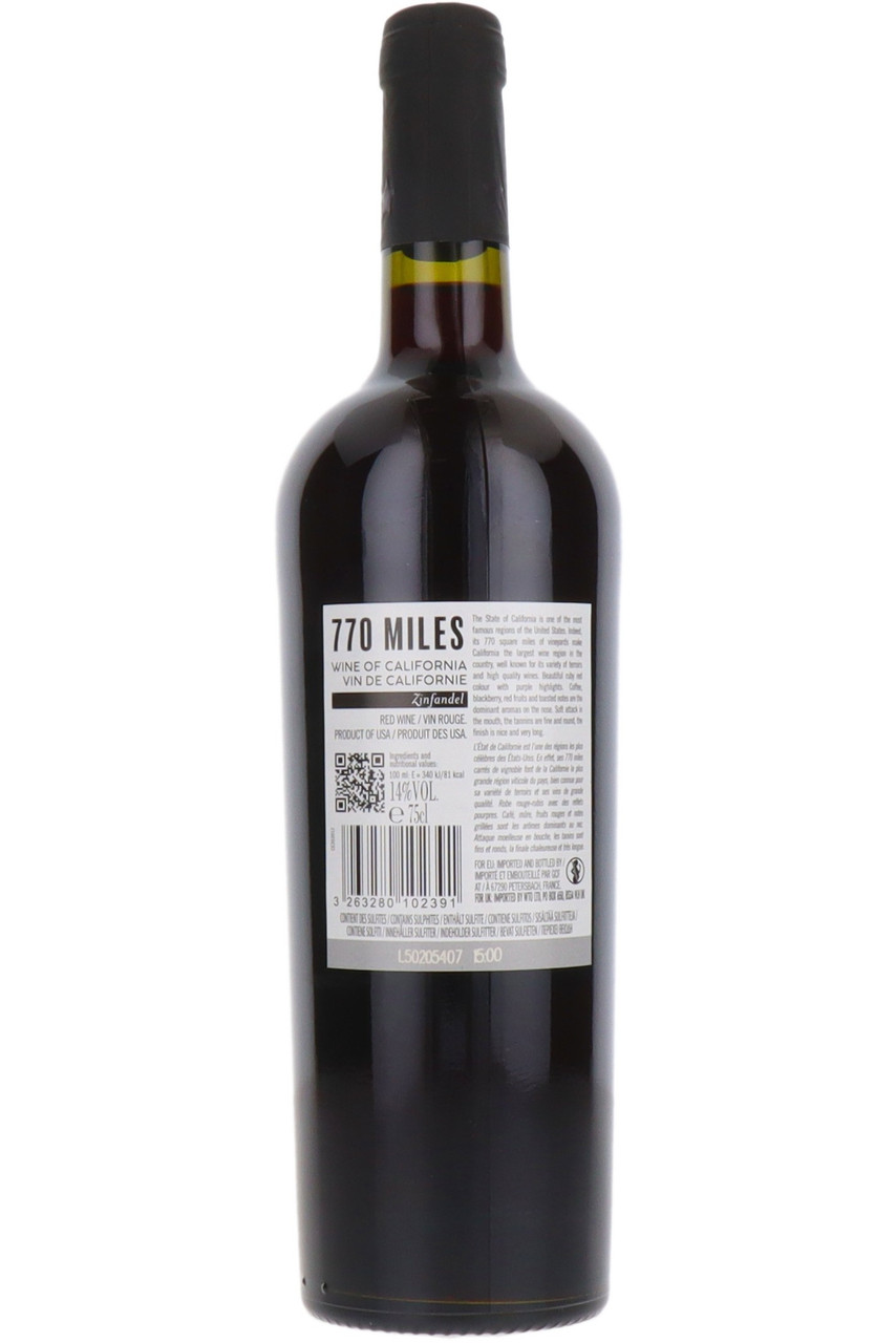 770 Miles Red Zinfandel, USA, 2023