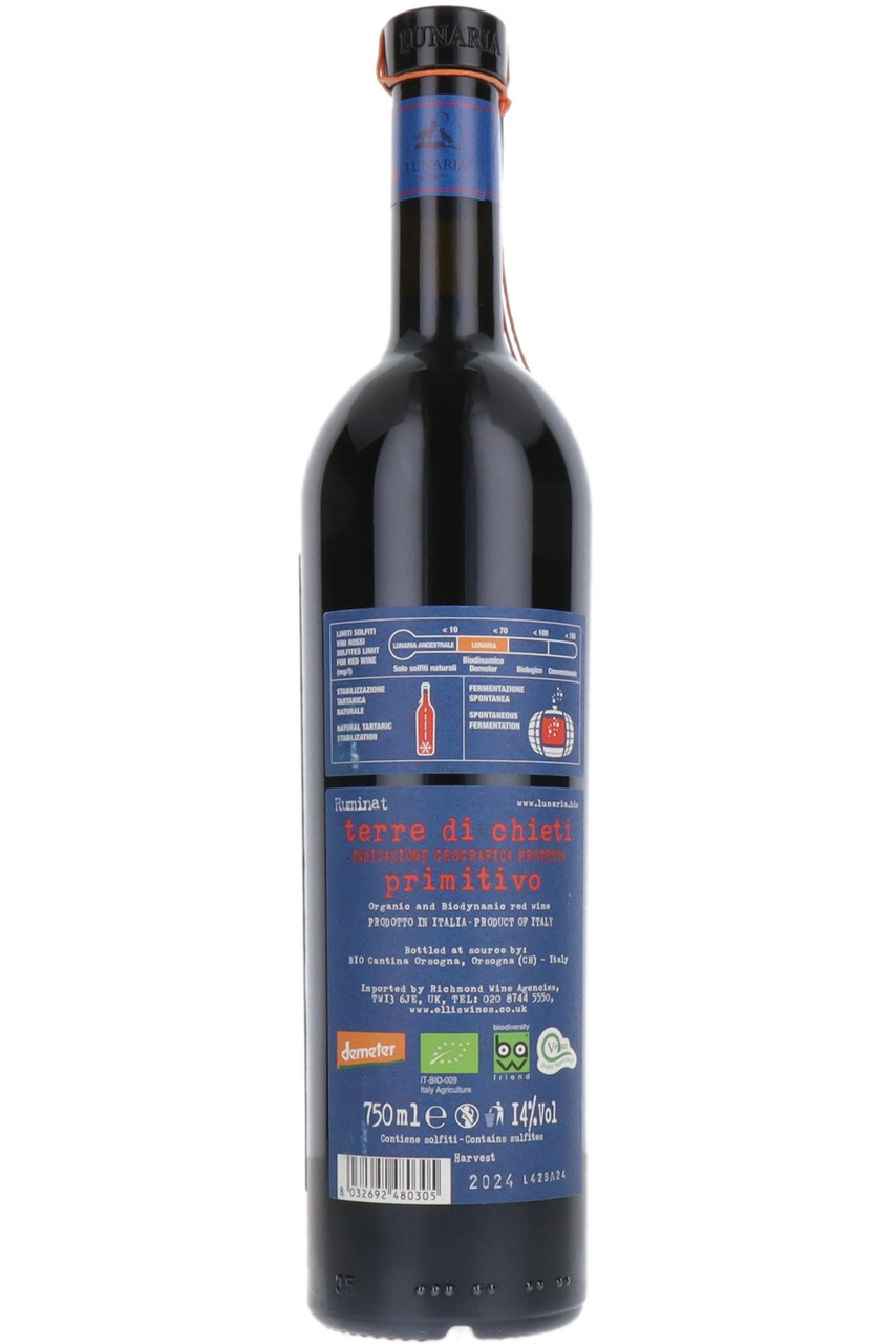 Ruminat Lunaria Primitivo, Terre di Chieti IGP, Abruzzo, Italy, 2024