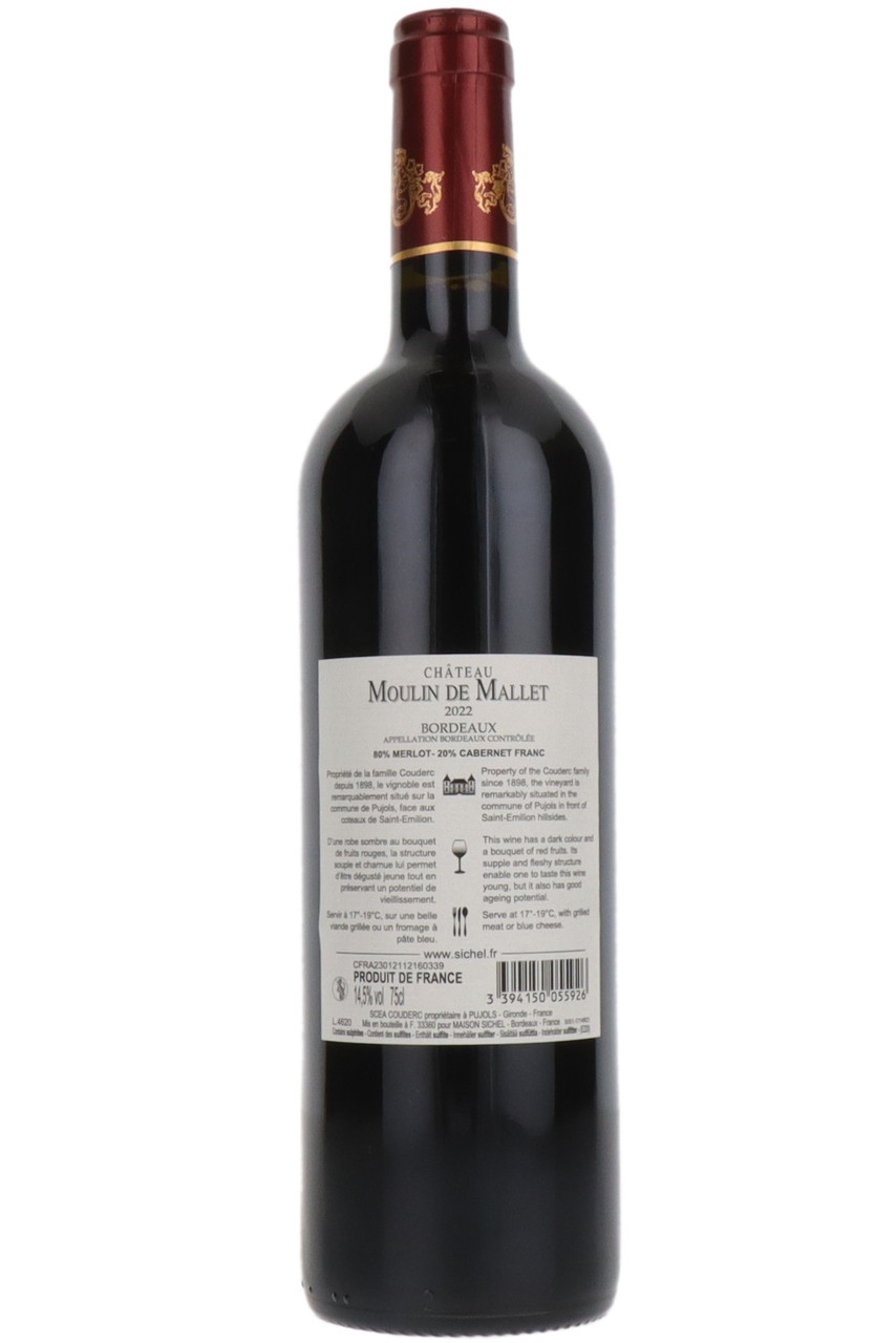 Château Moulin de Mallet, Pujols, Bordeaux, France, 2022