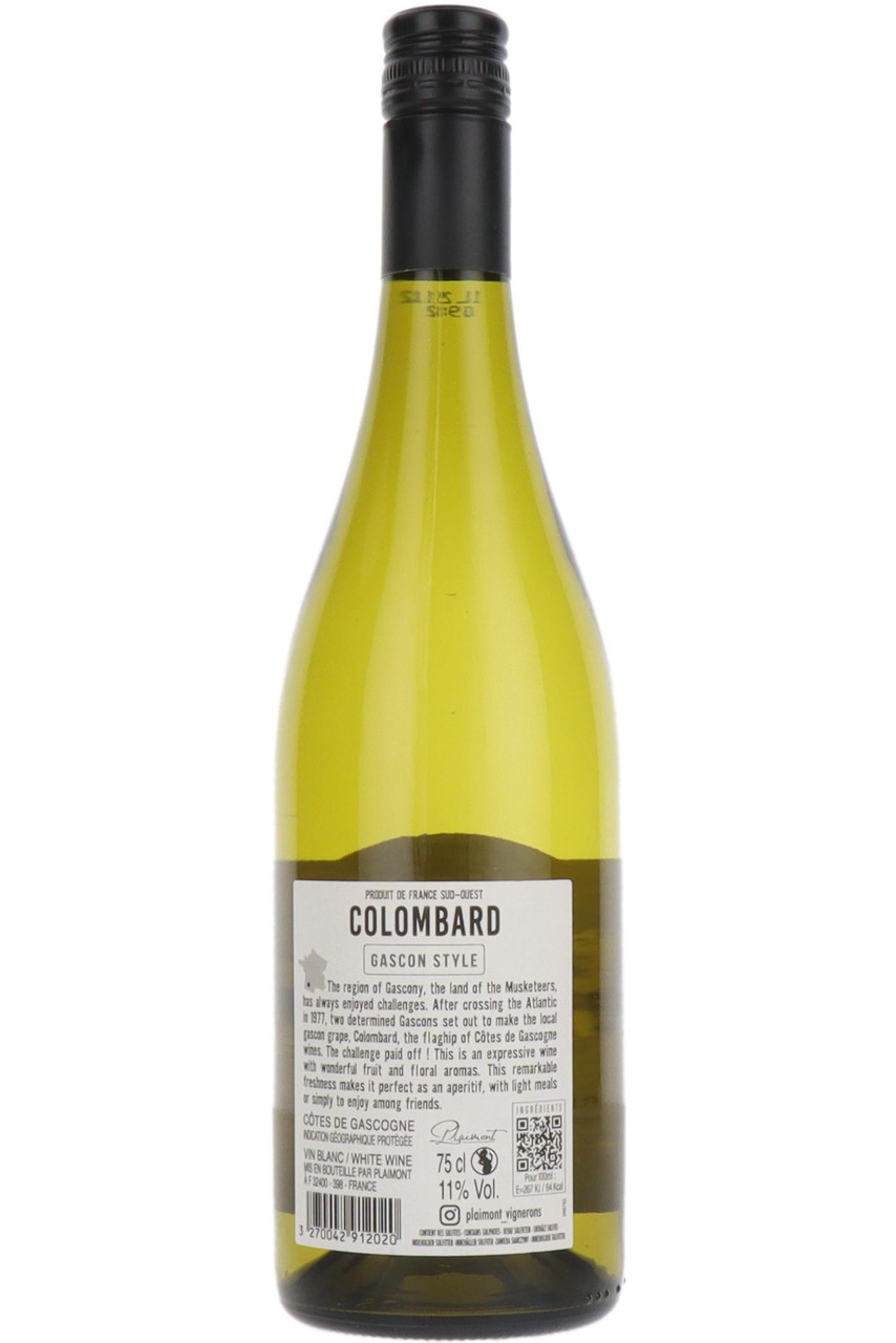 Colombard, Plaimont Producteurs, Cotes de Gascogne, South West