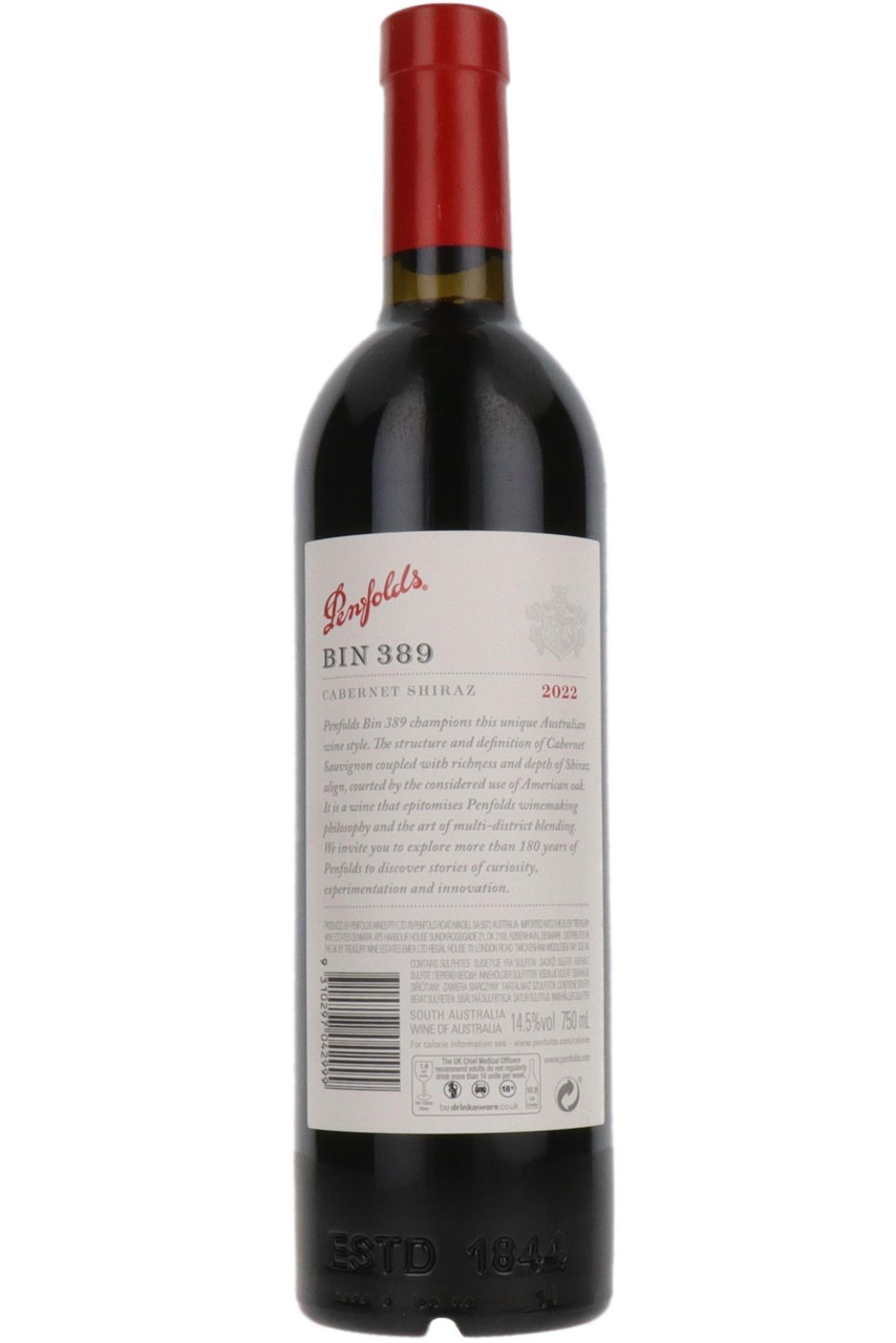 Penfolds Bin 389 Cabernet Shiraz 2022