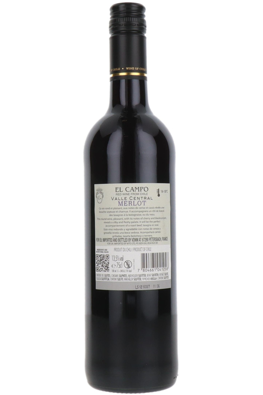 El Campo Reserva Privada Merlot, Valle Central, Chile, 2025