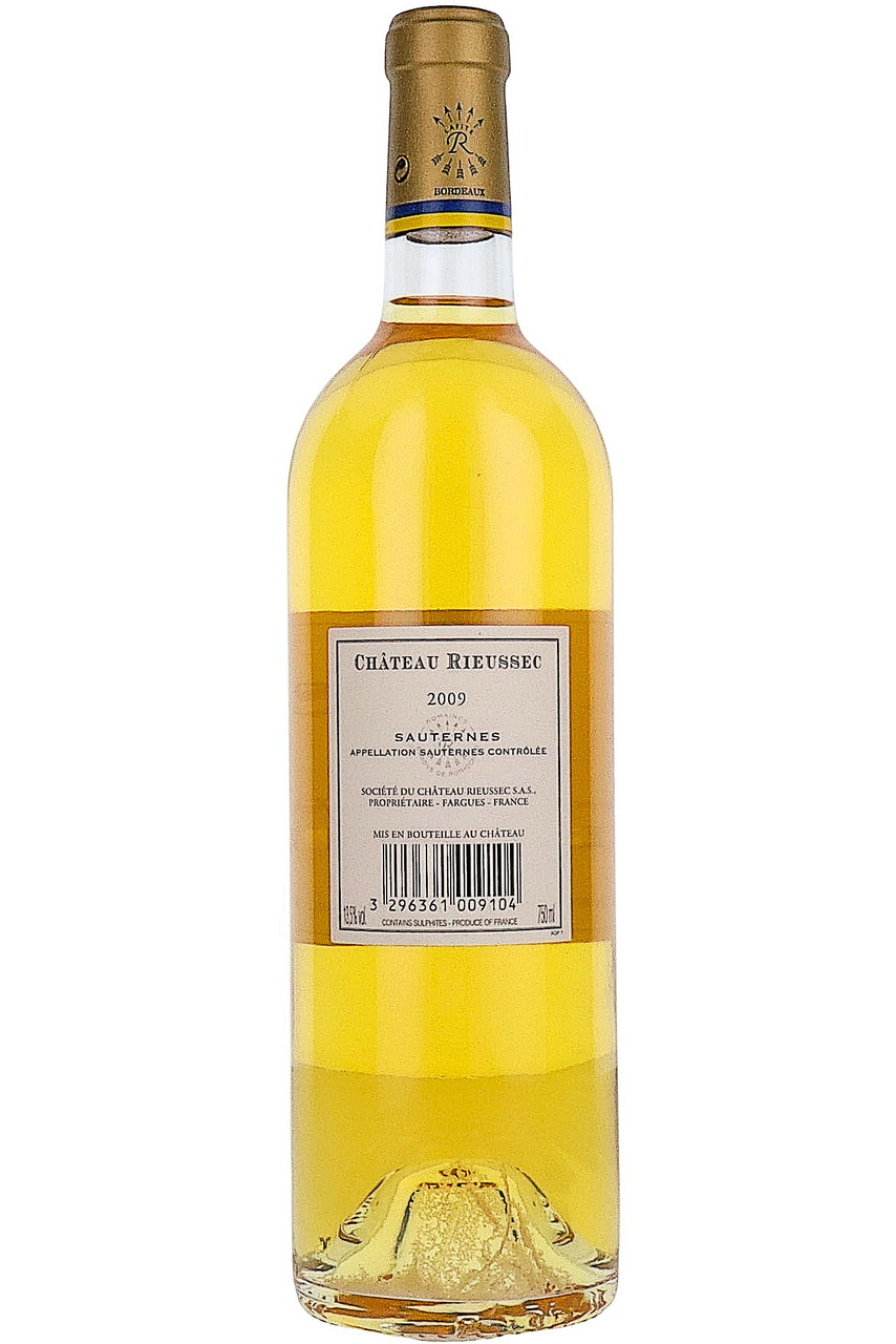 Chateau Rieussec　リューセック 2009 ソーテルヌ　貴腐ワイン Chateau Rieussec, Sauternes, 2009 from Fraziers Wine Merchants