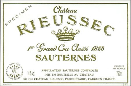Chateau Rieussec, Sauternes, 2009 from Fraziers Wine Merchants