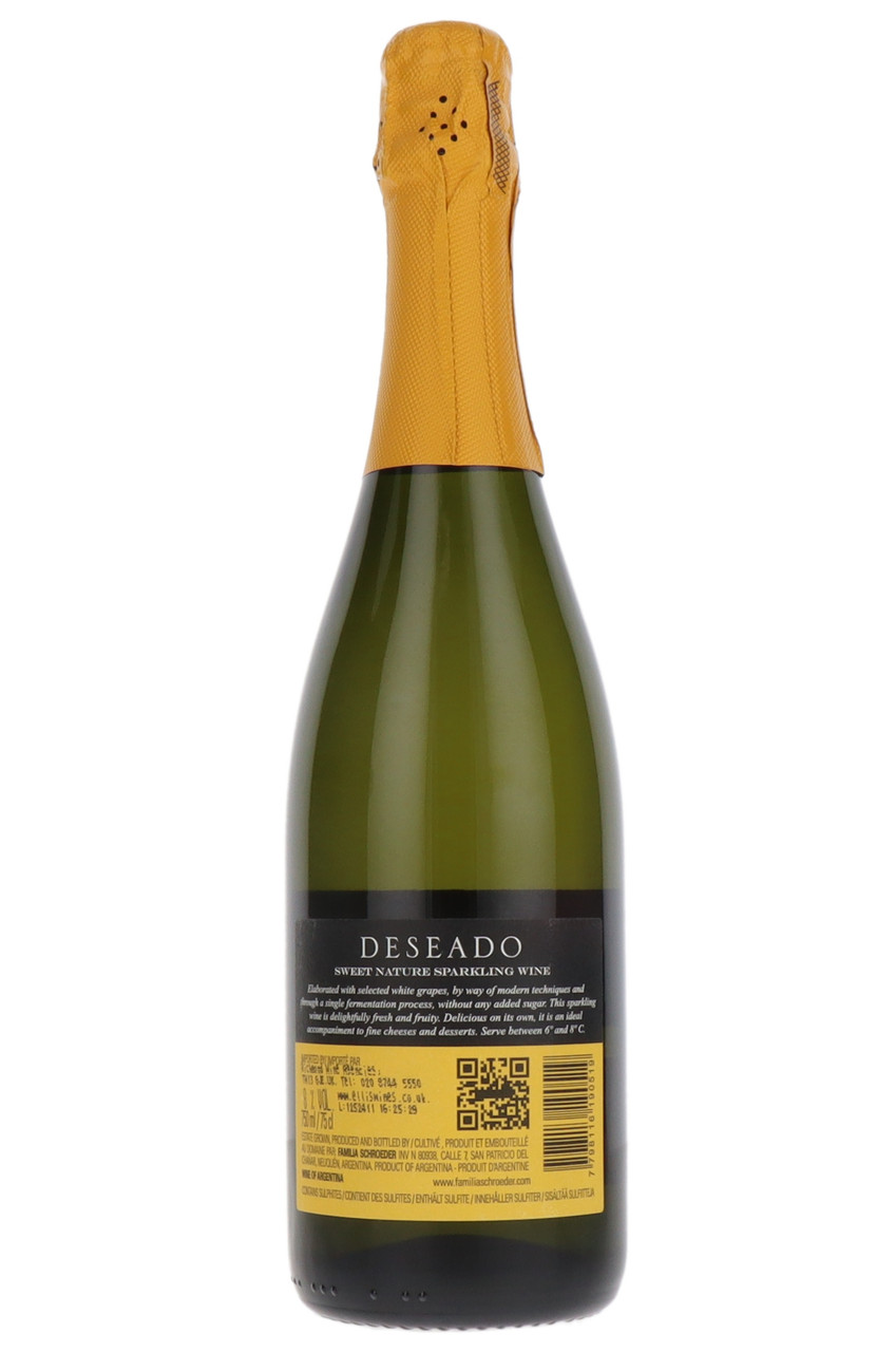 Deseado Espumante Dulce (Sparkling Sweet) Torrontes Non Vintage, Familia  Schroeder, Patagonia, Argentina