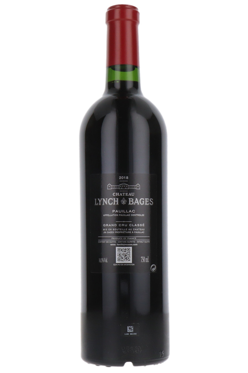 Chateau Lynch Bages, Pauillac Cinquieme Cru Classe, 2018