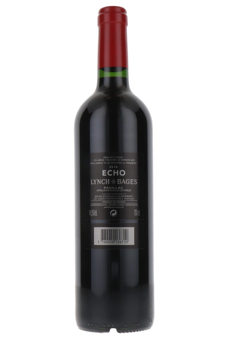 Echo de Lynch Bages, Chateau Lynch Bages, Pauillac, 2018