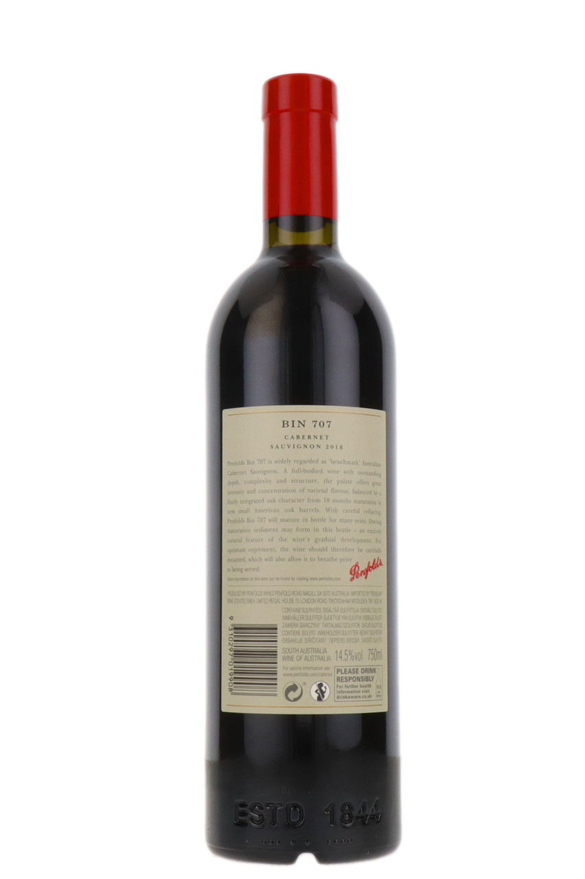 Penfolds Bin 707 Cabernet Sauvignon 2018