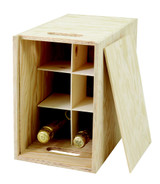 6 Bottle Presentation Box Wooden with Slats 6 Bottle Presentation Box Wooden with Slats