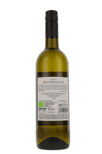 Terre del Buontalenti Organic Vermentino Ansonica, Tuscany, Italy, 2022