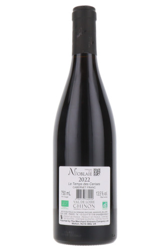 Chinon Les Temps des Cerises Rouge, Domaine de la Noblaie, Loire, France, 2022