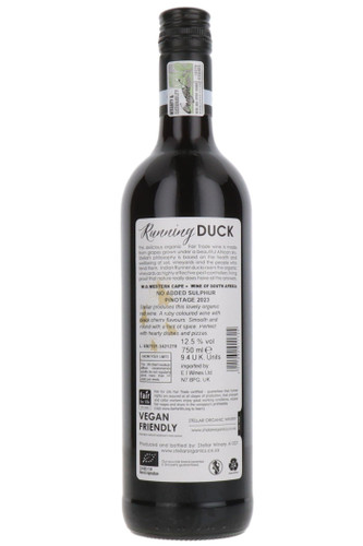 Running Duck "No Added Sulphur" Pinotage, Stellar Winery, Western Cape, South Africa, NV
