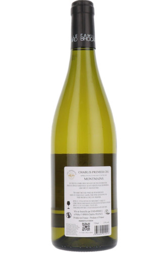 Chablis 1er Cru Montmains, Les Manants, Famille Brocard, Chablis, Burgundy, France, 2023