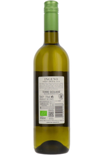 Ingeno Organic Pinot Grigio, Sicily, Italy, 2024