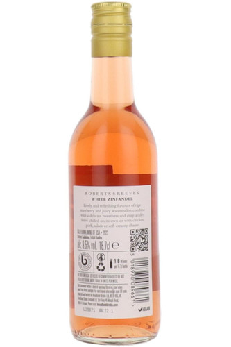 Roberts & Reeves White Zinfandel, California, USA 18.7cl Mini Bottle