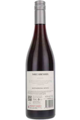 McPherson Wines "Three Vineyards" Shiraz, South Eastern Australia, 2022