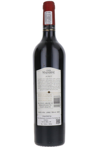 Clos Malverne Reserve Auret, Devon Valley, Stellenbosch, South Africa, 2020
