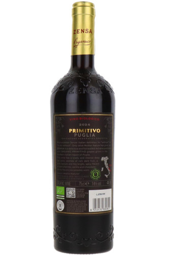 Zensa Organic Primitivo, Puglia IGP, Italy, 2024