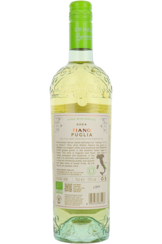 Zensa Organic Fiano, Puglia IGP, Italy, 2024