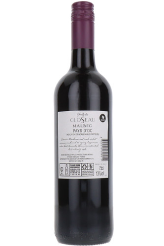 Chants de Closeau Malbec, IGP Pays D'Oc, France, 2024