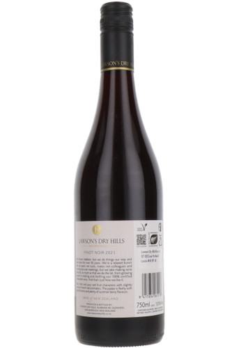 Lawson`s Dry Hills Pinot Noir, Marlborough, New  Zealand, 2021